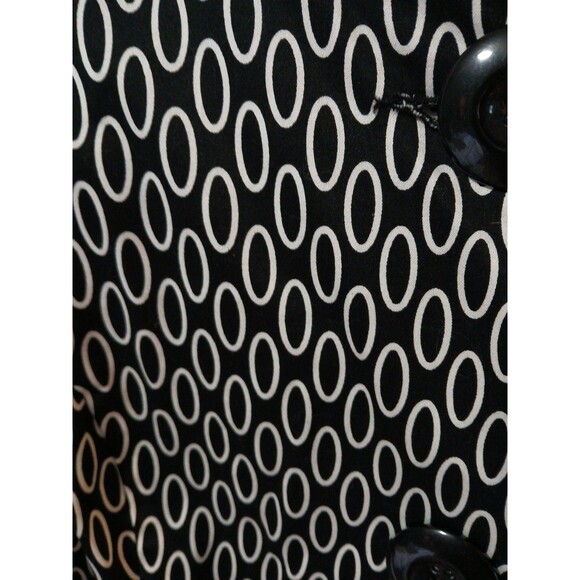 Lane Bryant Black And White Circle Print Blazer/ Jacket  Front Buttons  WM-24 - Picture 7 of 16